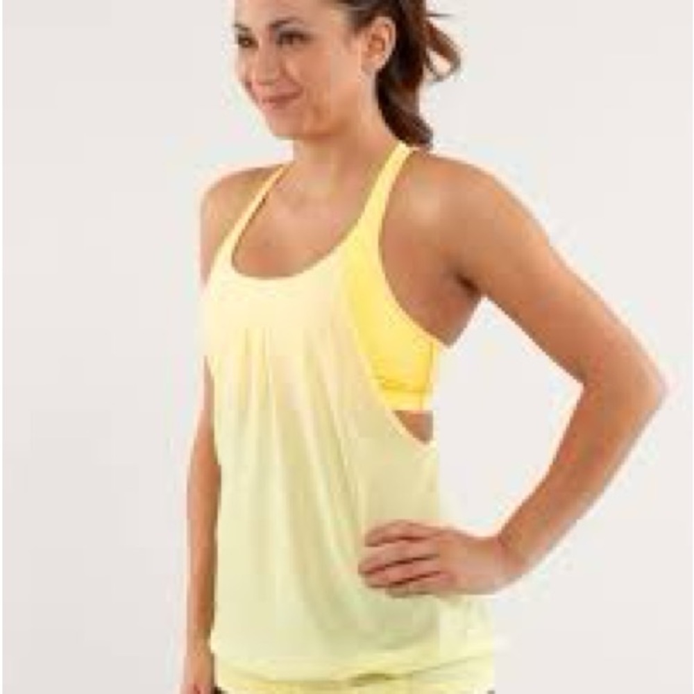 16. Lululemon Practice Freely Tank Mellow Lemon / Burning Yellow NWT 8